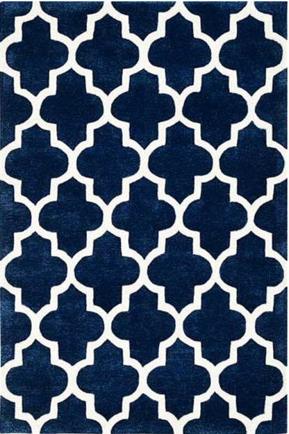 Midnight Trellis Hand Tufted Rug