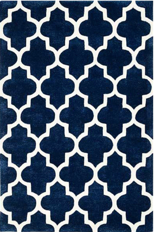 Midnight Trellis Hand Tufted Rug